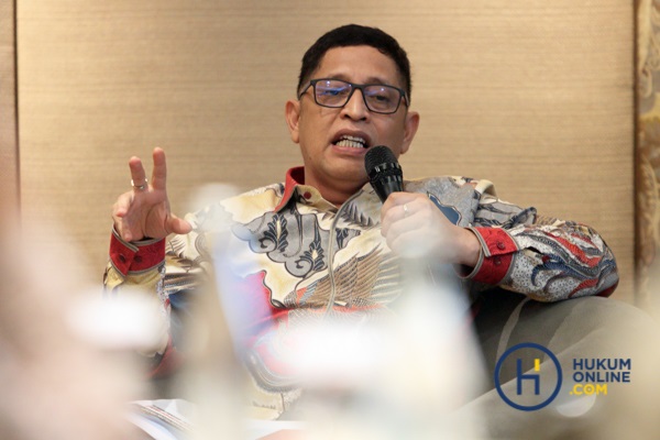 Ketua Badan Legislasi (Baleg) DPR RI, Bob Hasan, dalam Hukumonline Executive Gathering & Networking Session Regulatory Shifts: The Mineral and Coal Bill’s Impact on Business Sustainability, Rabu (26/2). Foto: RES