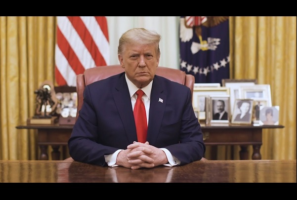 Presiden Amerika Serikat (AS) Donald Trump. Foto: Tangkapan layar YouTube/HAN
