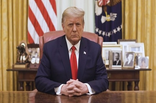 Presiden Amerika Serikat (AS) Donald Trump. Foto: Tangkapan layar YouTube/HAN 