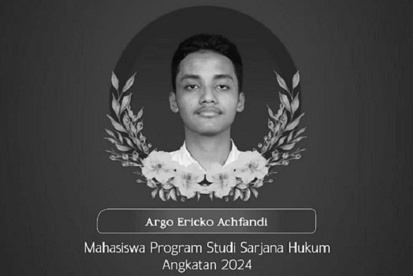 Mahasiswa FH UGM, Argo Ericko Achfandi yang meninggal dunia dalam sebuah kecelakaan lalu lintas tragis di Sleman, Yogyakarta, Sabtu (24/5/2025). Foto: Instagram FH UGM