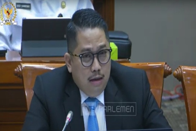 Pakar hukum konstitusi, Muhammad Rulliandi saat memberi masukan untuk RUU KUHAP dalam rapat dengar pendapat umum (RDPU) di Komisi III DPR, Kamis (20/6/2025). Foto: Tangkapan layar yotube