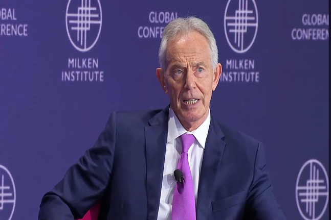 Executive Chairman Tony Blair Institute, Tony Blair. Foto: Tangkapan layar youtube.