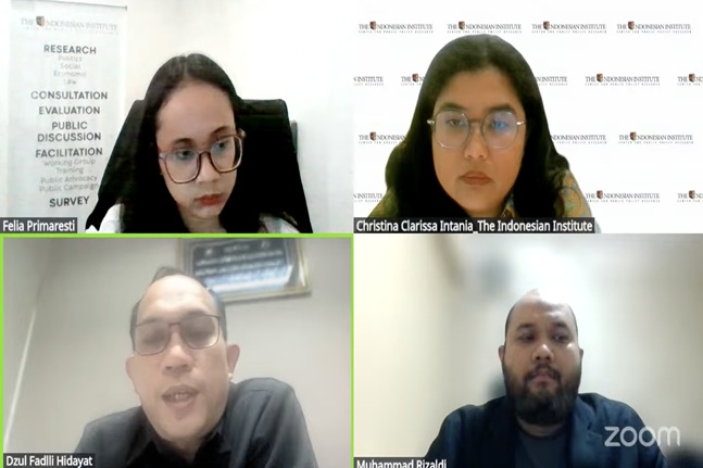 Sejumlah narasumber dalam seminar laporan kegiatan Initiative-Diseminasi Policy Assessment 2025: Dampak Kebijakan Efisiensi Anggaran Terhadap Independensi Peradilan, Selasa (22/7/2025) kemarin.
