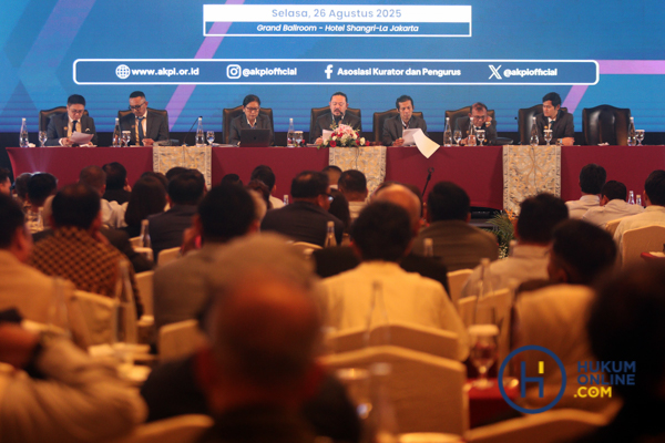 Rapat Anggota Tahunan AKPI 2025 di Hotel Shangri-La, Jakarta Pusat, Selasa (26/8). Foto: RES.