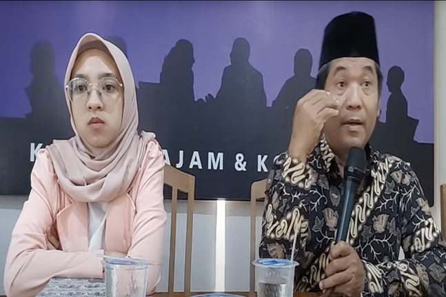 Manager Program ICJR Iftitahsari dan Direktur Eksekutif LIMA Indonesia Ray Rangkuti dalam  diskusi bertajuk “Reformasi Polisi: Satu Keharusan”, Kamis (11/9/2025).Foto: WIL