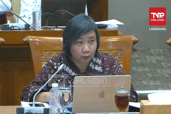 Ketua Komnas HAM, Anis Hidayah saat rapat kerja dan rapat dengar pendapat dengan Komisi III DPR, Senin (22/09/2025). Foto: Tangkapan layar youtube