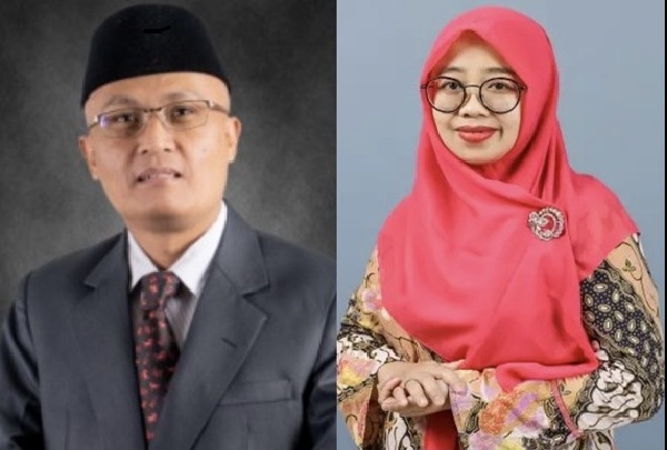 Pakar Hukum Islam FH UII Agus Triyatna dan Pakar Hukum Perbankan Syariah FHIP UMS Wardah Yuspin. Foto: Kolase