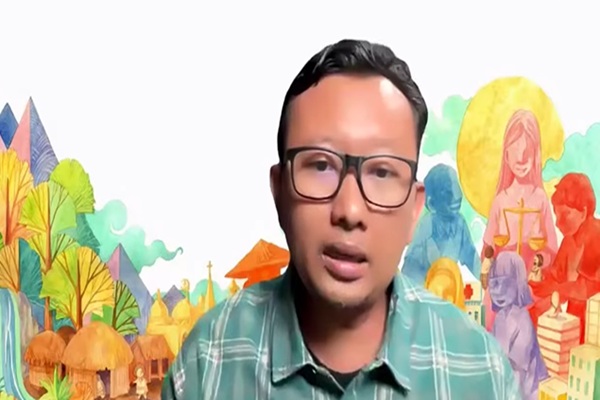 Ketua Umum Yayasan Lembaga Bantuan Hukum Indonesia (YLBHI), Muhammad Isnur, dalam deklarasi Indonesia Darurat Hukum secara daring, Kamis (1/1/2026) kemarin. Foto: Tangkapan layar youtube