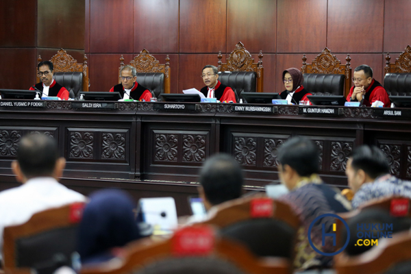 Ilustrasi sidang di Mahkamah Konstitusi. Foto: RES