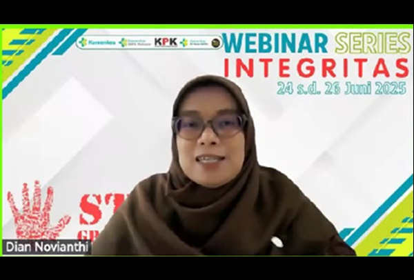Direktur Jejaring Pendidikan KPK, Dian Novianthi. Foto: Tangkapan layar YouTube