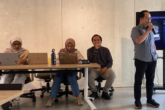 Kegiatan peluncuran penelitian dan diskusi publik bertajuk Awal Mula Kecurangan Pemilu 2029: Mempermainkan Waktu Revisi UU Pemilu, di Jakarta, Senin (8/6). Foto: istimewa