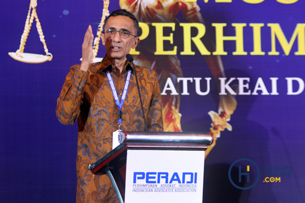 Ketua Umum Dewan Pimpinan Nasional (DPN) Peradi, Ahmad Fikri Assegaf . Fotografer/Resa Esnir