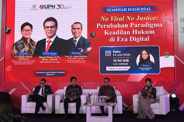 Seminar nasional bertajuk “No Viral No Justice: perubahan Paradigma Keadilan Hukum di Era Digital