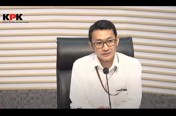 Juru Bicara KPK, Budi Prasetyo. Foto: Tangkaan layar YouTube