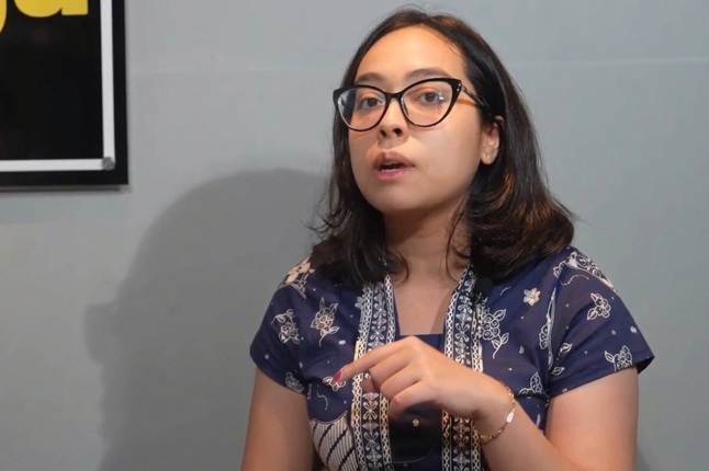 Peneliti ELSAM, Kezia Khatwani. Foto: Tangkapan layar youtube