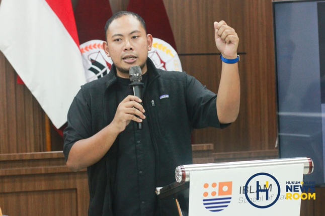 Ketua Yayasan LPIH IBLAM, Rahmat Dwi Putranto menjadi narasumber dalam kegiatan AIlex Classroom: Hang-out with Expert Series di Kampus STIH IBLAM, Jakarta, Selasa (27/10/2026). Fotografer / HFW